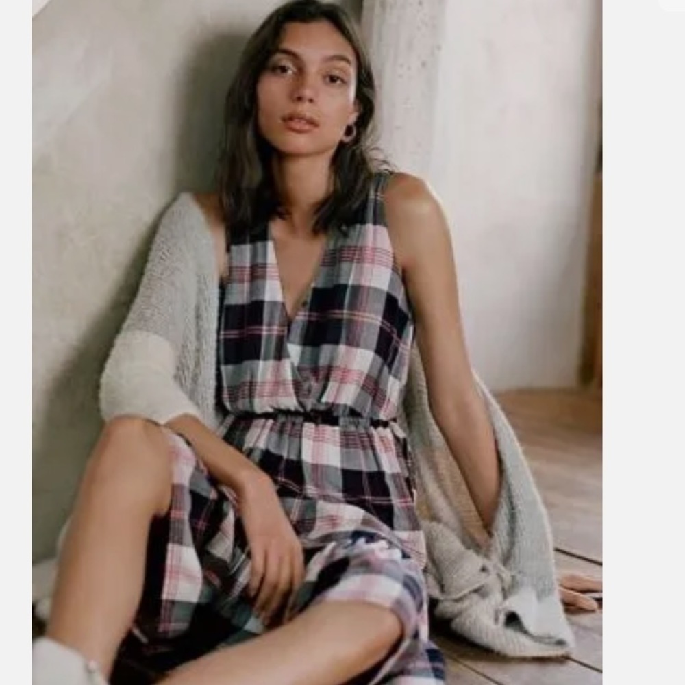 Anthropologie Dickens Plaid Isabela Sinclair Boho Tiered Midi Dress Cottage Core